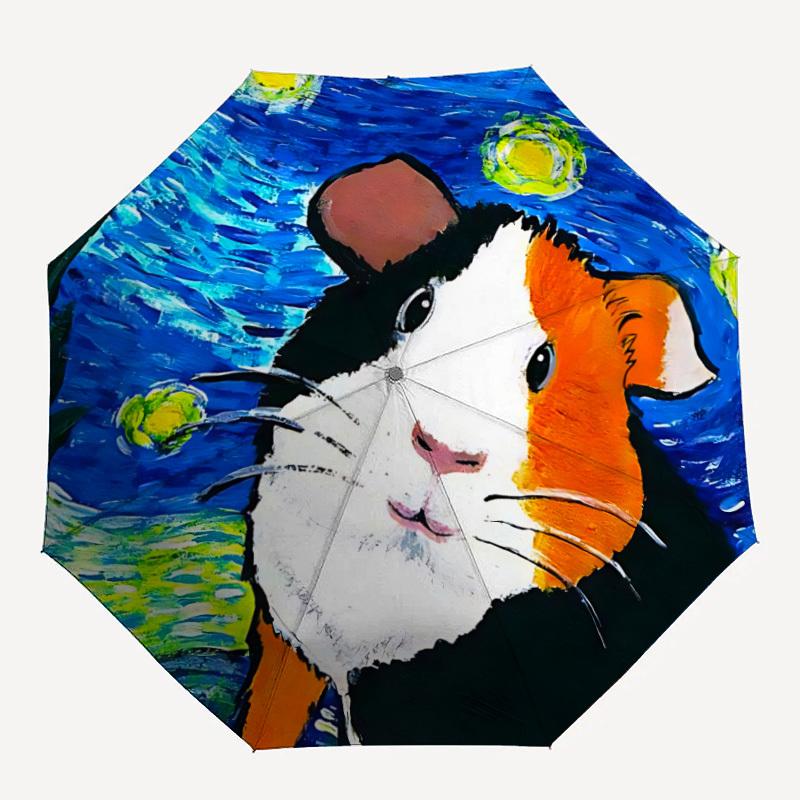1pc Guinea Pig Print Automatic Open/Close Umbrella, Lightweight for Women/Men, Perfect Gift - for Everyday or Holiday Eventsyy251127081