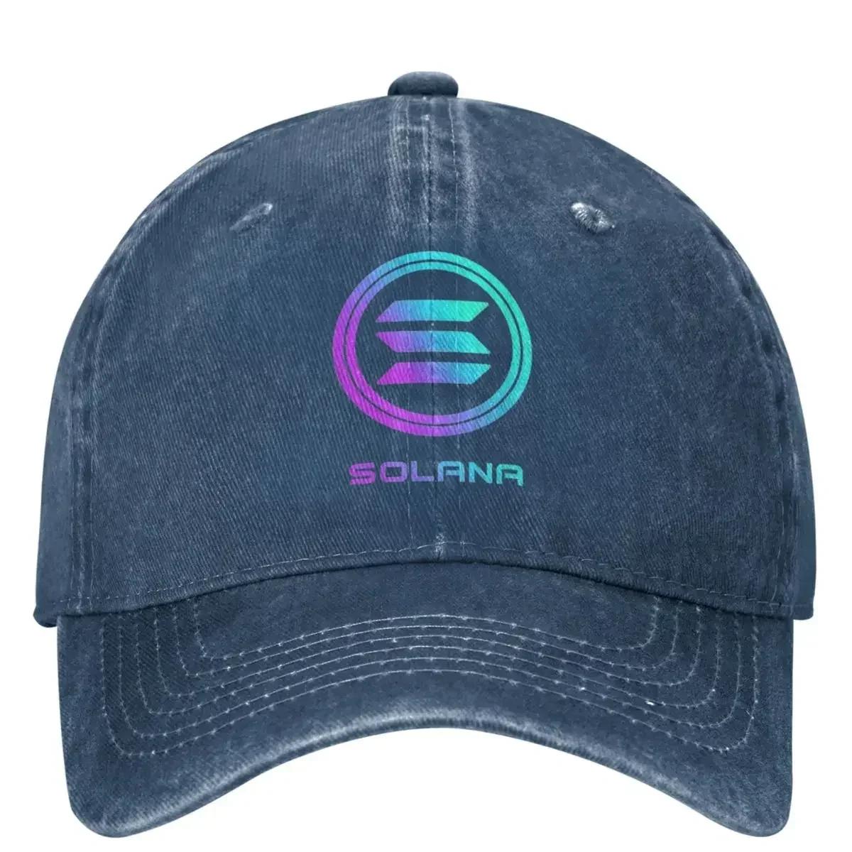 

Solanaed Cryptocurrency SOL Casual Baseball Cap Money Outdoor Gym Trucker Hat Summer Adjustable Unisex Men Retro Snapback Cap One Size