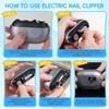 Portable Smart Nail Clipper for Seniors with LED Light Toenail Trimmer