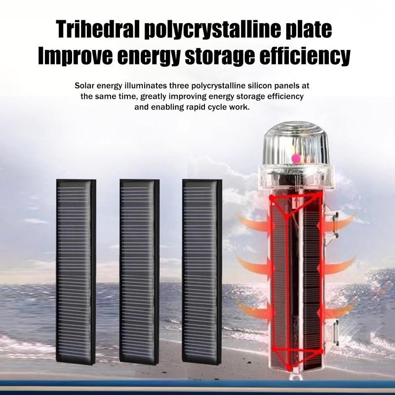Solar Ocean Signal Light Navigation Signal Light Waterproof Flash Led Night Warning Light Yacht And Fishing Boat Accessories