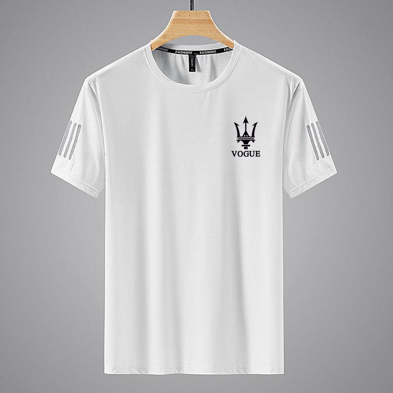 Men's Summer Ice Silk Quick-Dry Short Sleeve T-Shirt - Breathable & Lightweight