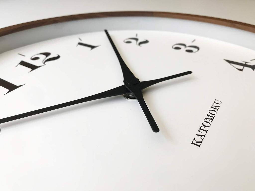 KATOMOKU Muku Clock 12 Walnut Wall Clock Sweep km-98WARC 306mm (radio Clock)