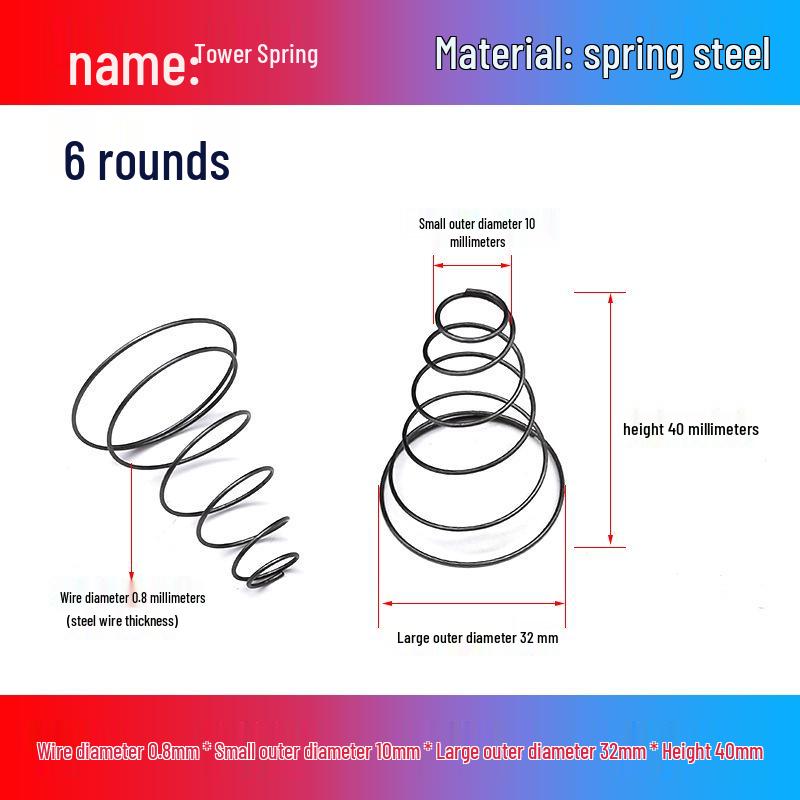 Stainless Steel Pagoda-Shaped Trapezoidal Compression Spring for Battery