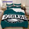 Philadelphia Eagles Pattern Bedding Quilt Set Quilt Cover Pillowcase Home Decoration Birthday Gift (1 * duvet cover + 2 * pillowcase, without core)