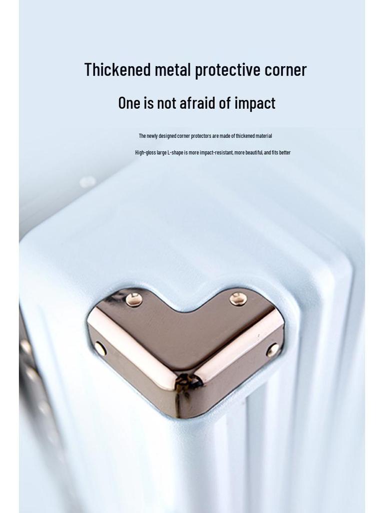 Großvolumiger geräuscharmer Spinner Aluminiumkoffer - 24" sturzsichere Reisetasche, 20" Handgepäck