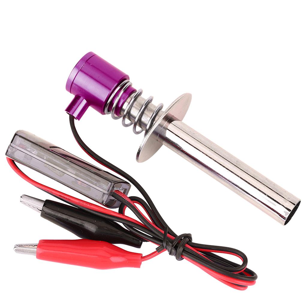 6V  24V Electronic Glow Plug Starter Igniter Fit for Nitro RC Car Engine (Purple)