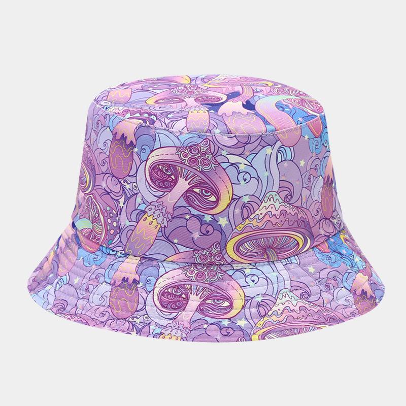 Colorful Print Bucket Hat Panama For Women And Men Outdoor Sunshade Fisherman Caps Summer Travel Beach Bob Foldable Basin Cap