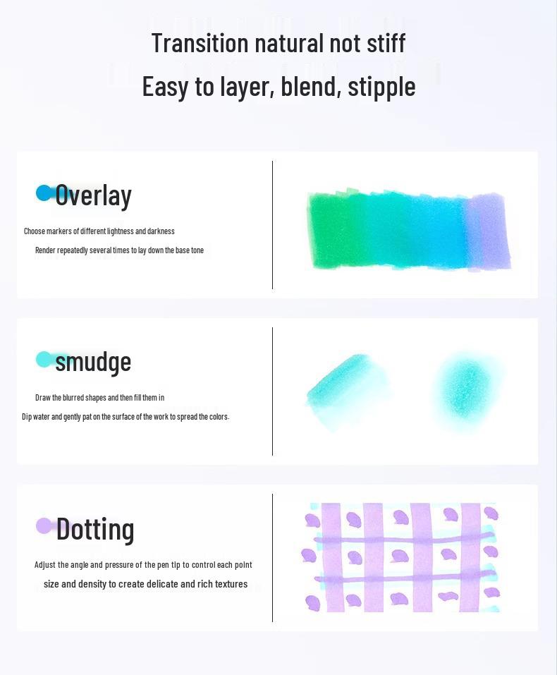 Touchmark 168-Color Alcohol-Based Marker Set with Durable Tips for Students