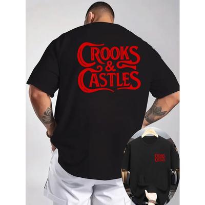 Crooks & Castles Men's Summer T-Shirt | Crew Neck, Short Sleeves, Cool, Comfortable, Double-Sided Print for Outdoor Activities