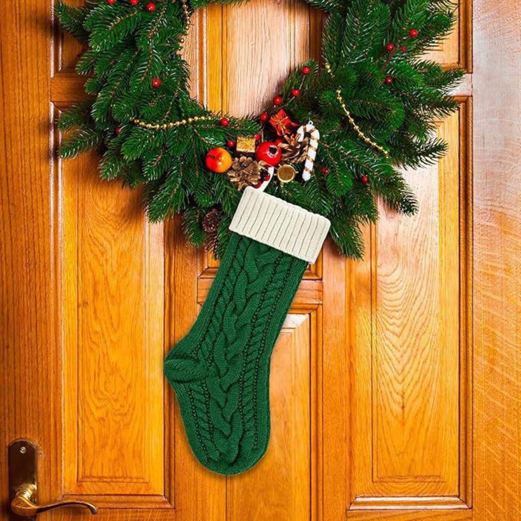 A Pair of Warm Floor Socks - Christmas Animals with Geometric Paw Prints/eye Patterns, Winter Warmth/outdoor Floor Socks