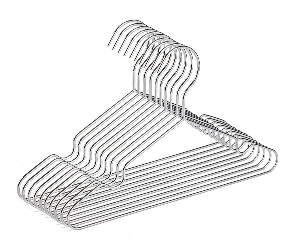 Amber Home Baby Kein Fluoreszierendes Metall Geeignet für 30cm Breite Kleiderbügel, 20er Pack, Silber, Mittel, Kleiderbügel, Elegant, Kinder, Anzüge, T-Shirts, Jacken,
