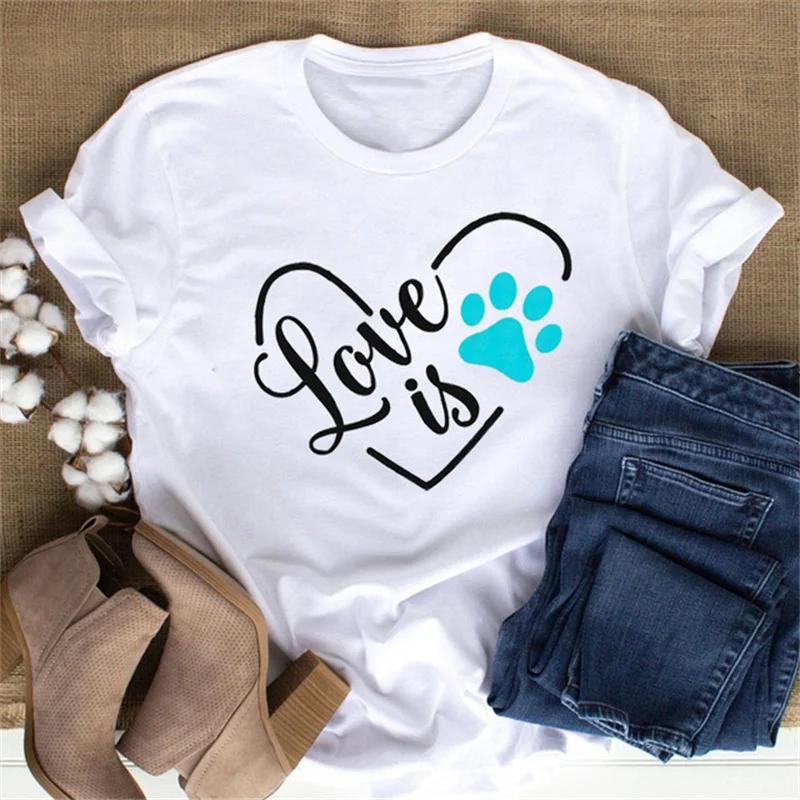 Maycaur Cute Paw Women T Shirt Fashion Cat MOM Printed Woman Tops Harajuku Punk O-neck Top Tee Black Shirt T Female T-shirt