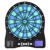 Cible de fléchettes électronique, Cible de fléchettes éclairée par LED avec 48 jeux et plus de 500 variations, Inclut 6 porte-fléchettes avec ailettes et 50 pointes souples, Cricket
