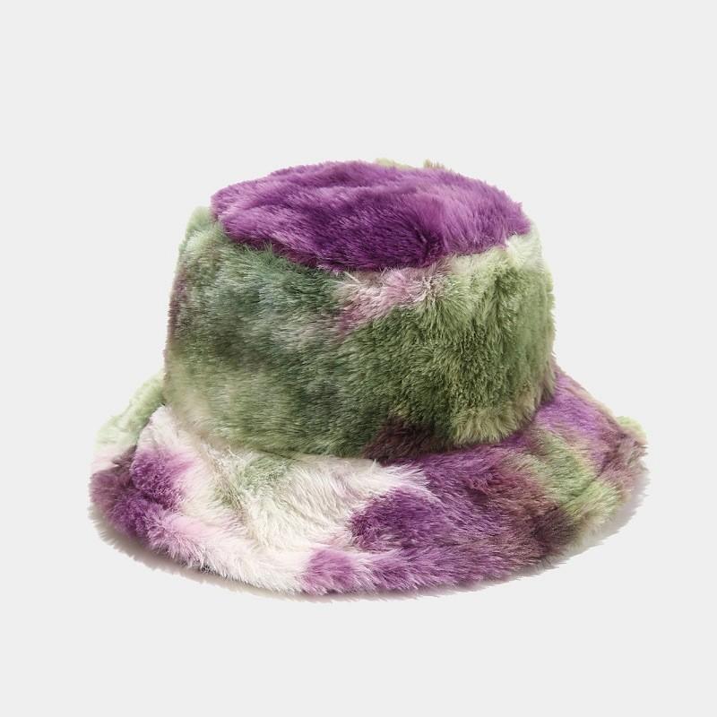 Winter Rainbow Fleece Fisherman Cap For Girls With Windproof And Sunblock Features