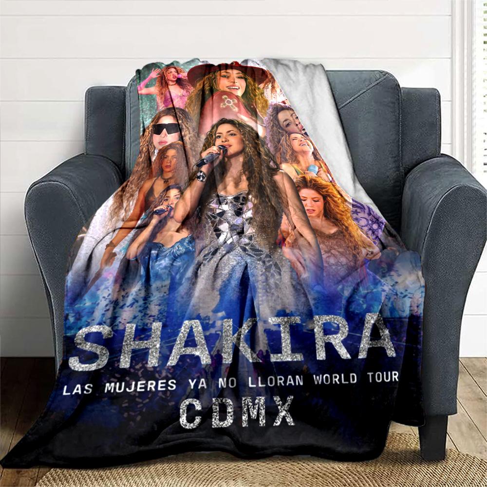 Shakira Print Flanelldecke Hohe Qualität Warm Bequem Decke für Alle Jahreszeiten Perfekt für Geschenke Heimdekoration