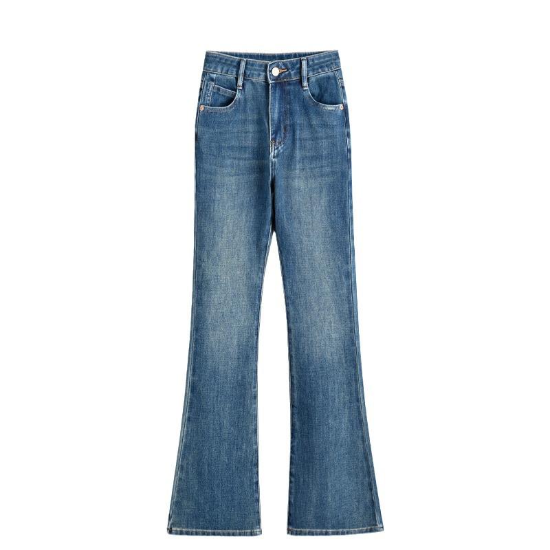 Dai Jia Er - 2026 Spring/Summer Women's High Waist Jeans, Petite & Tall Micro Flare Style