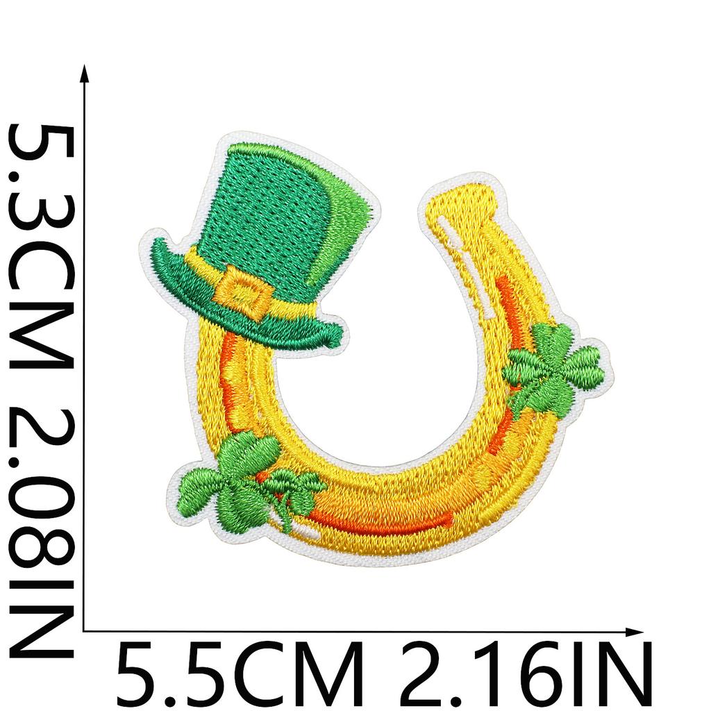 Clover Series Embroidery Cloth Sticker Holiday Clothes Decoration St. Patrick'S Day Patch Sticker Car Rainbow Chapter Boy