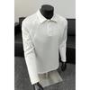 Shoulder Polo Shirt Men's Autumn Long-sleeved Sweater Lapel T-shirt