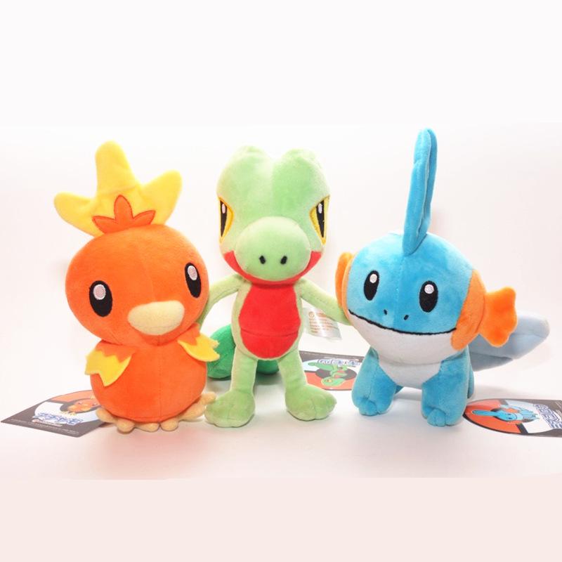 Anime Stuffed Doll Torchic Treecko Mudkip Kawaii Pikachu Plush Toy Christmas Halloween Gifts For Children