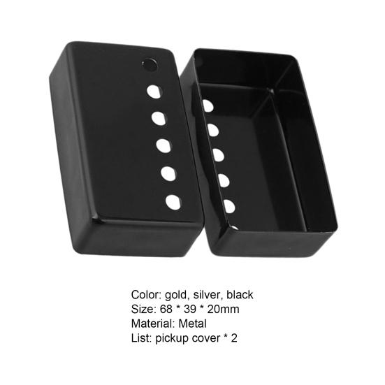 2Pcs Pickup Covers Musical 50/52mm Pole Spacing Brass Electric Guitar Humbucker Pickup Covers