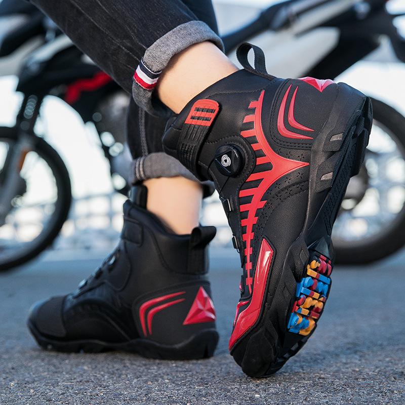 Motorcycle Four Seasons Riding Boots Off-Road Men's and Women's Summer Wear-resistant Breathable Shock Absorption Rally Locomotive Riding Shoes