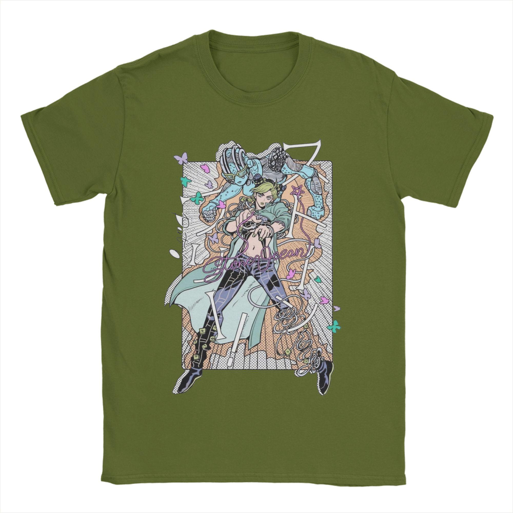 

Men T-Shirts Chorokichi Jojos Bizarre Adventure Humor 100% Cotton Tee Shirt Short Sleeve T Shirts Crew Neck Tops Plus Size 4XL