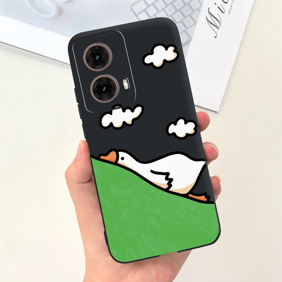 For Motorola Moto G85 Soft TPU Phone Case Silicone Luxury Cute Cat Panda Animals Painted Cover For Motorola G85 MotoG85 Fundas