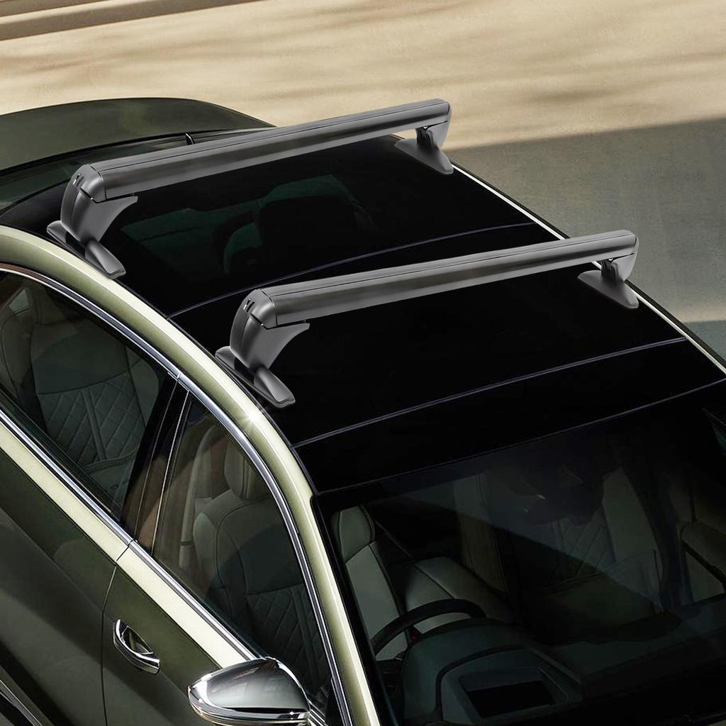 Car Roof Bars for 4-5 Door Cars 165.34LBS Max Load 39.37IN Length with 2 Keys Non-destructive Installation Anti-theft Stable