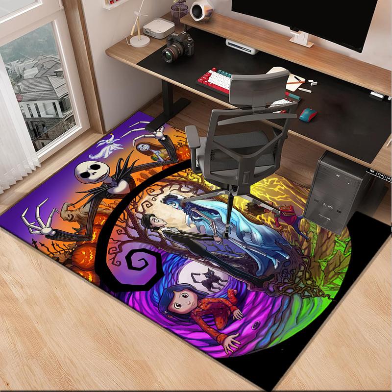 Moonlit Mystery Cora-line Office Rug Chair Mat, Game Carpet, Suitable for Front Door, Bedroom, Living Room, Desk, Holiday Gift