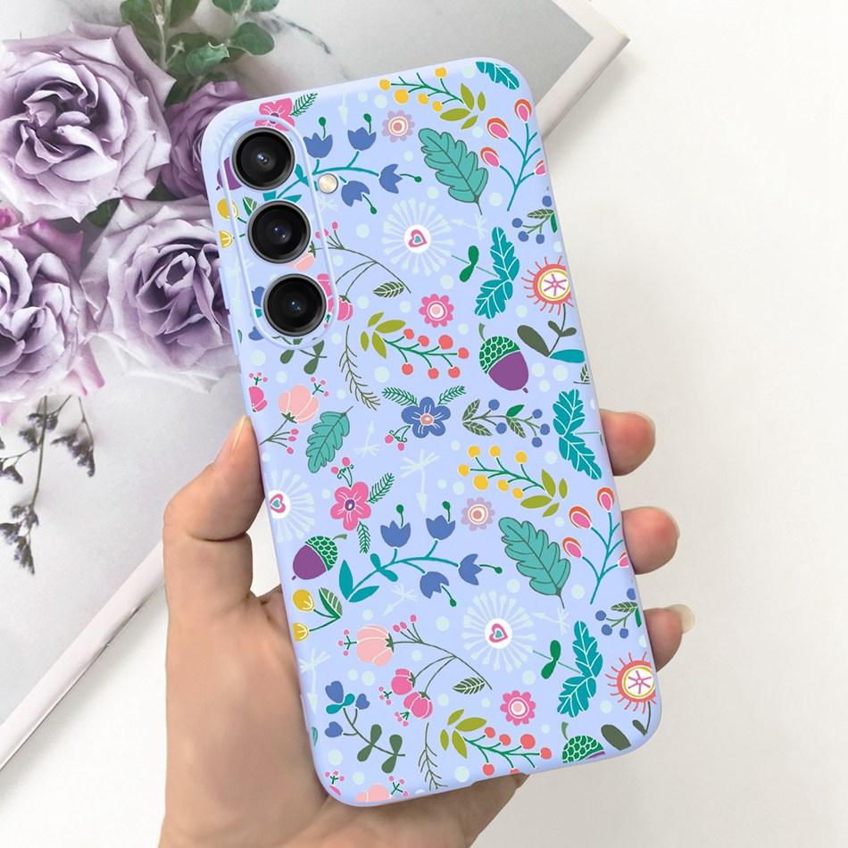 For Samsung Galaxy S23 FE Fashion Sunflower Butterfly Painted Case For Samsung S23FE 5G S 23fe SM-S711B Soft Silicon Jelly Cases