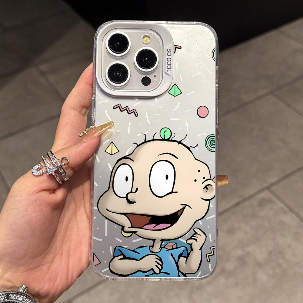 Funny Cartoon R-Rugrat Children Phone Case for Samsung Galaxy S26 S25 Edge S24 S23 S22 S21 FE S20 Ultra Plus 5G Silver Cover