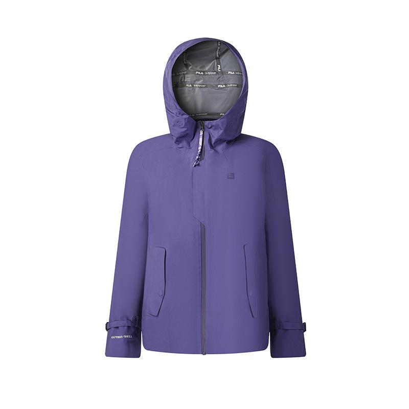 Fila Explore Series Comfortable Versatile Woven Hooded Jacket Women Jackets Dark-Purple A11W517722F-DP