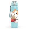 1PC Hamster Eating Noodle Cute Cartoon Print 750ml Color Plastic Sports Water Bottle Leakproof Flip Straw Lid Suitable for Sports Office Home Use