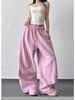 Graue Damen-Hose mit weitem Bein und Kordelzug: Frühling/Herbst Schlankheits-Look, Lässiger Drapierstil