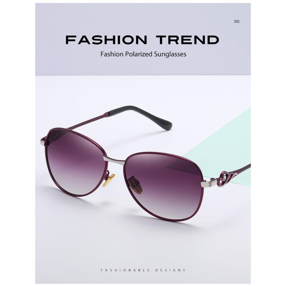 aoron Polarized Sunglasses European and American Two-color Sunglasses Women's Large-frame Sunglasses