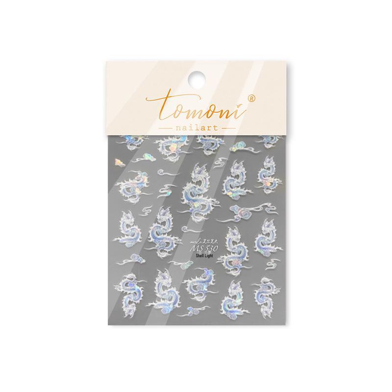 

Наклейки для ногтей Tomoni Pink Dragon - Shell Light, Горячая коллаборация для канцелярских товаров и мобильных гаджетов