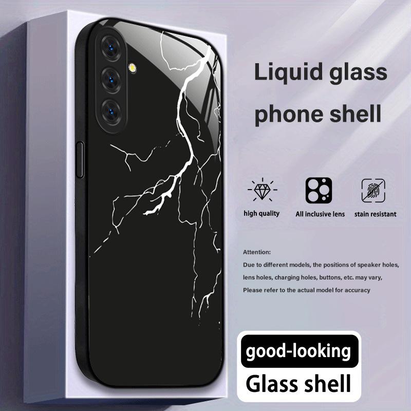 Butterfly pattern glass phone case suitable for Samsung Galaxy S26 S25 S24 S23 S22 S20 FE/Ultra/Plus anti drop back cover
