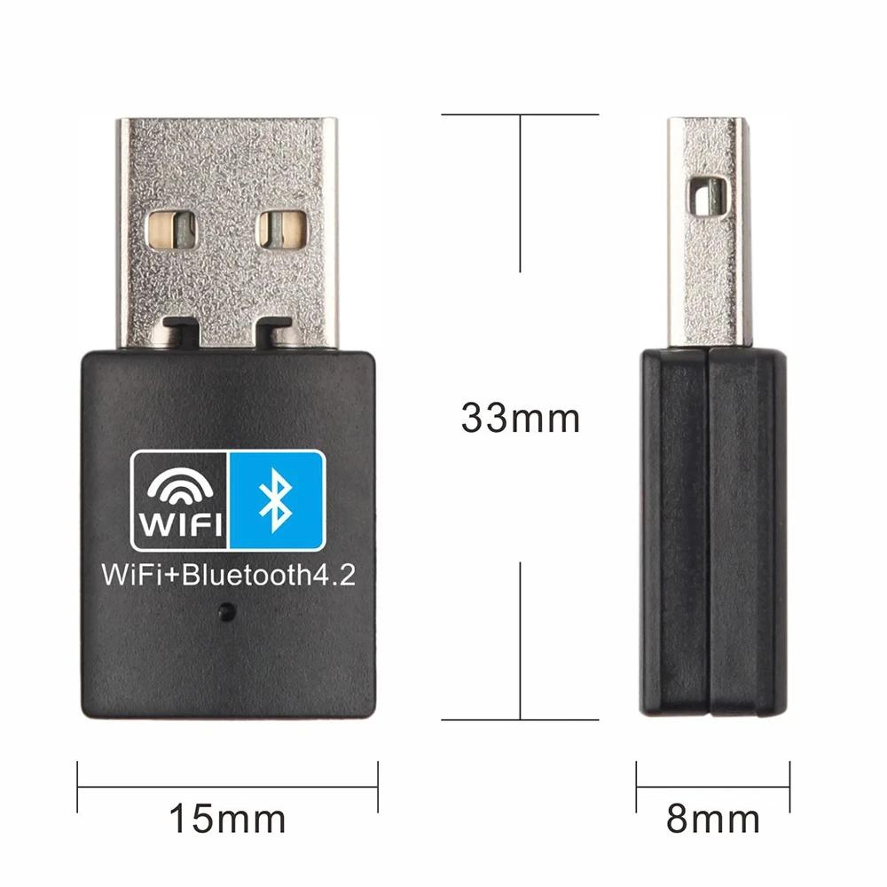 150Mbps WiFi Bluetooth-compatible Wireless Adapter USB Adapter 2.4G V4.2 Dongle Network Card RTL8723 for Laptop PC Desktop