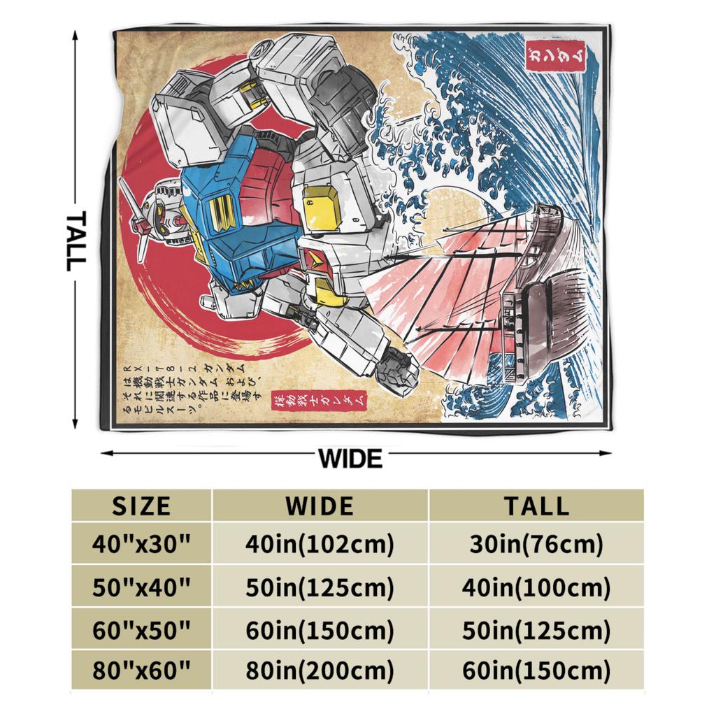 Gundam Robot Anime Blanket Quality Super Soft  Throw Blanket Winter Boy Girl Home Decor Graphic Bedspread