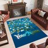 Other Similar Designs Theme Crystal Velvet Rug Personalized Custom Name Text Soft Floor Mat Home Decor