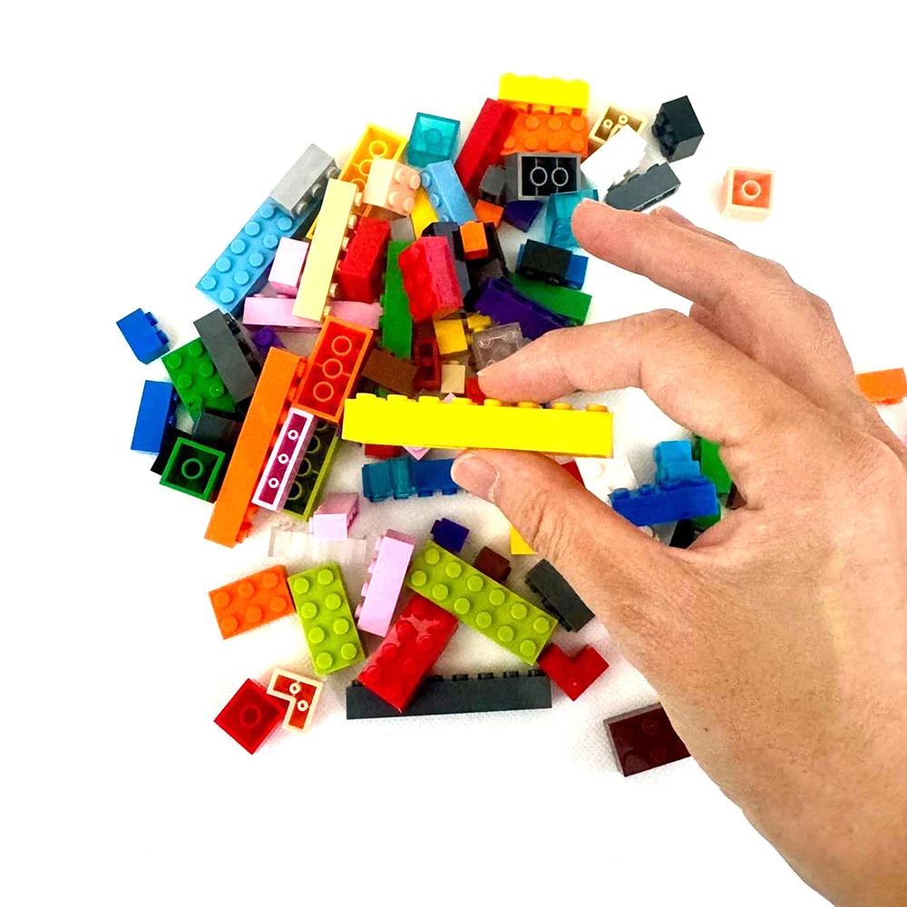 104Pcs Mixed Thick Figure Building Blocks 12 Size 16 Colors MOC Bricks Creative Toys for Children 6-12y