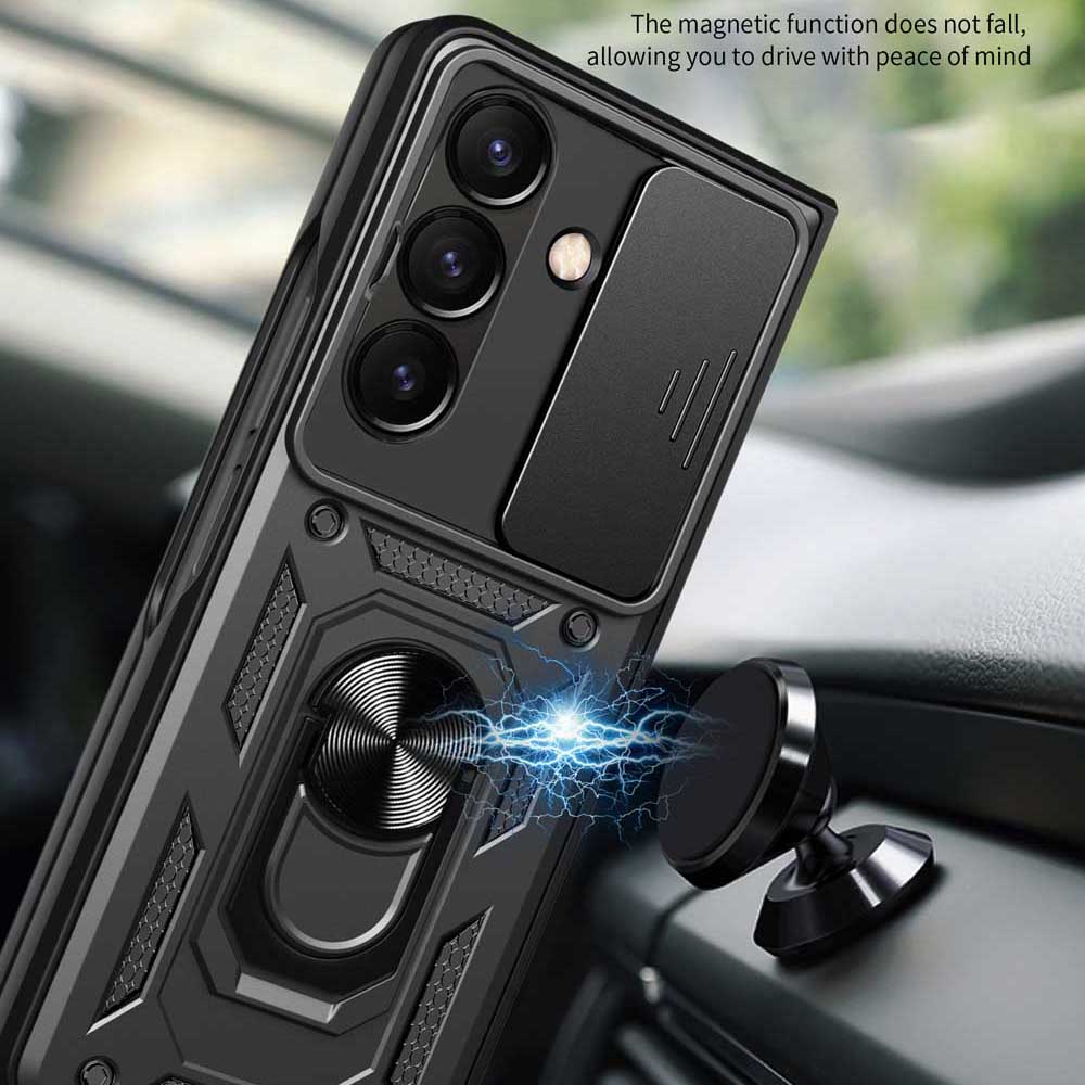 For Samsung Z Fold 7 5G Hard Armor Case for Samsung Galaxy Z Fold6 Fold5 5G Fold4 Finger Ring Holder Covers Cases
