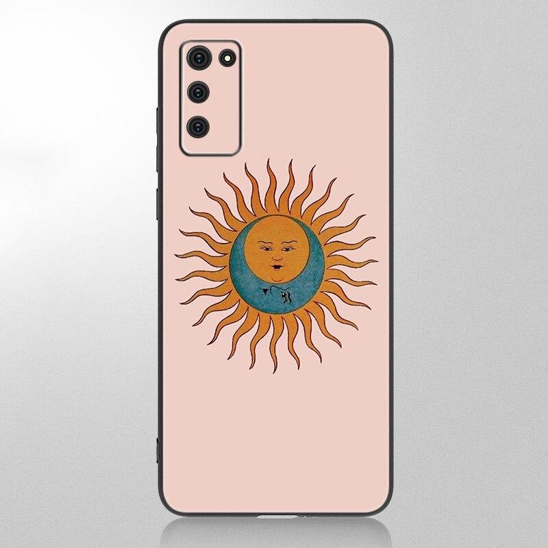 

Забавный чехол для телефона с изображением Солнца и Луны для Samsung Galaxy A12 A02S A22 A32 A52 A72 A71 A51 A41 A31 A21 A11 A50 A70 A10S A20S, черный чехол Samsung A72