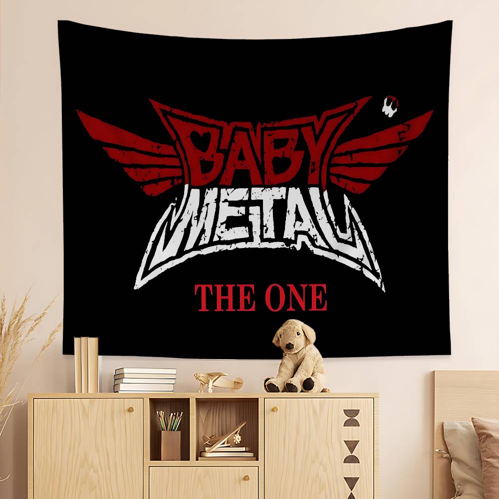 Classic Kawaii Metal Band B-Babymetal Colorful Tapestry Wall Hanging Cheap Hippie Wall Hanging Bohemian Wall Tapestries