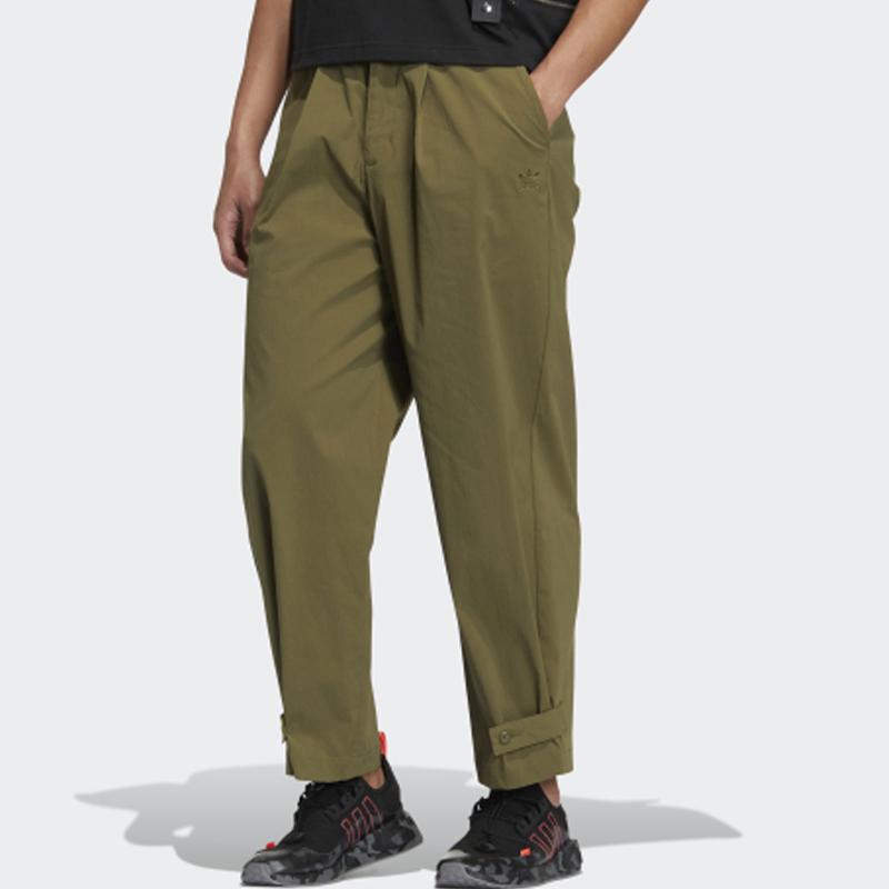 Adidas Originals Trefoil Open Hem Classic Casual Track Pants Men Bottoms Dark-Olive-Green HU1234