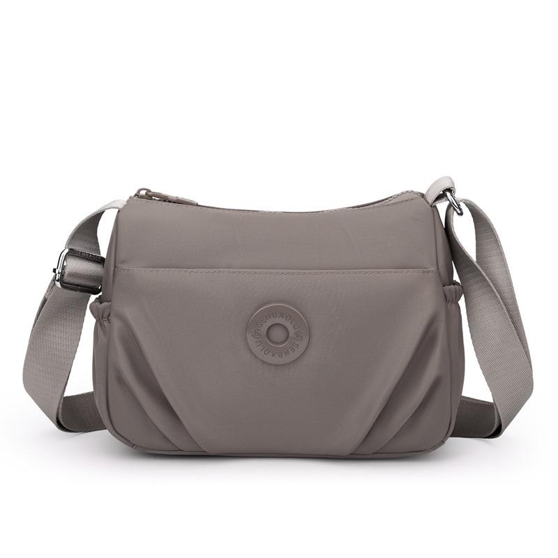 Women's Bag Multi-Pocket Shoulder Bag Lightweight Nylon Crossbody Bag
