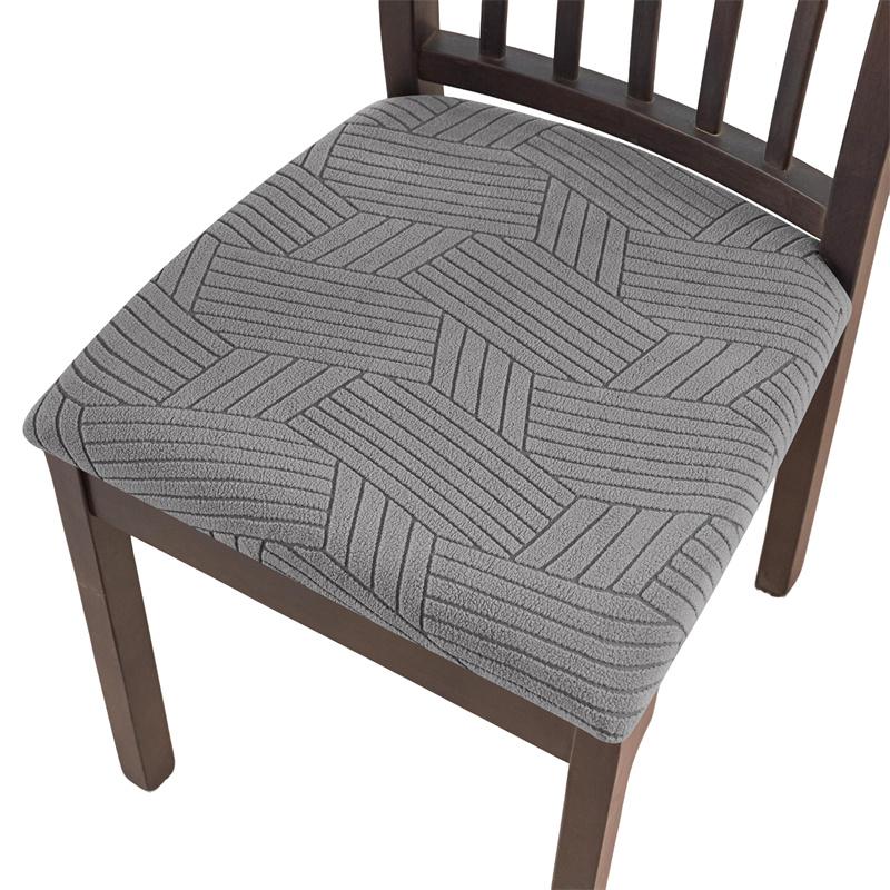 1 шт. Жаккардовая чехол-накидка на сиденье обеденного стула, съемная эластичная подушка-чехол для стула, прочный защитный чехол для декора гостиной 1pc Chair Cover
