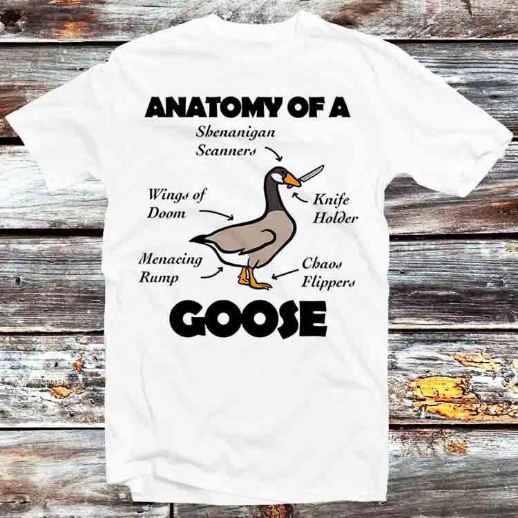 Anatomy of A Goose Funny Duck Online Gaming T Shirt B725