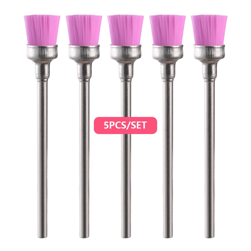 5/10PCS Nail Drill Bits Milling Cutter Cleaning Brushes for Clean Electric Nail Machine File Nail Art Manicure Pedicure Tools