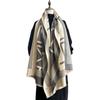 Imitation cashmere autumn and winter thickened scarf versatile extended plain weave fashion air conditioner shawl warm decorative scarf